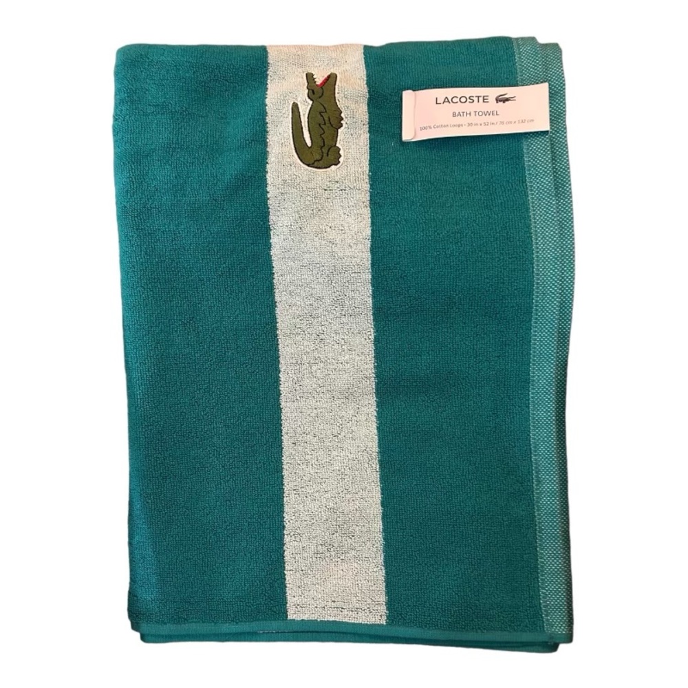 Lacoste Bath Towel Turquoise